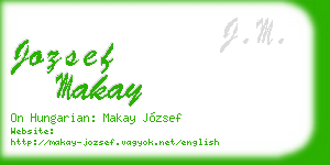 jozsef makay business card