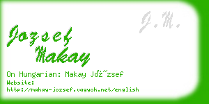 jozsef makay business card